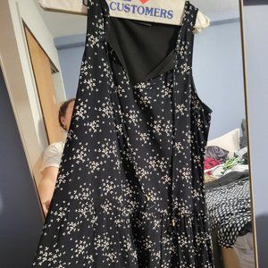 Sanctuary Sleeveless Lined Black  drop-waist dress